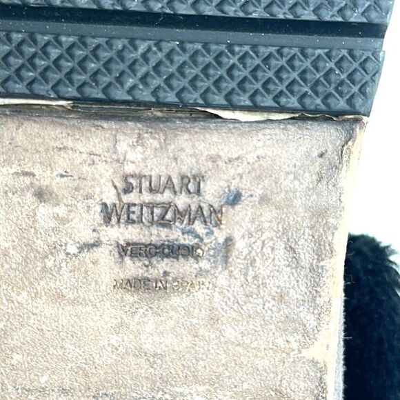 Stuart Weitzman Suede Faux Fur Lining Ankle Combat Lace Up Boots size 7 - Picture 14 of 16